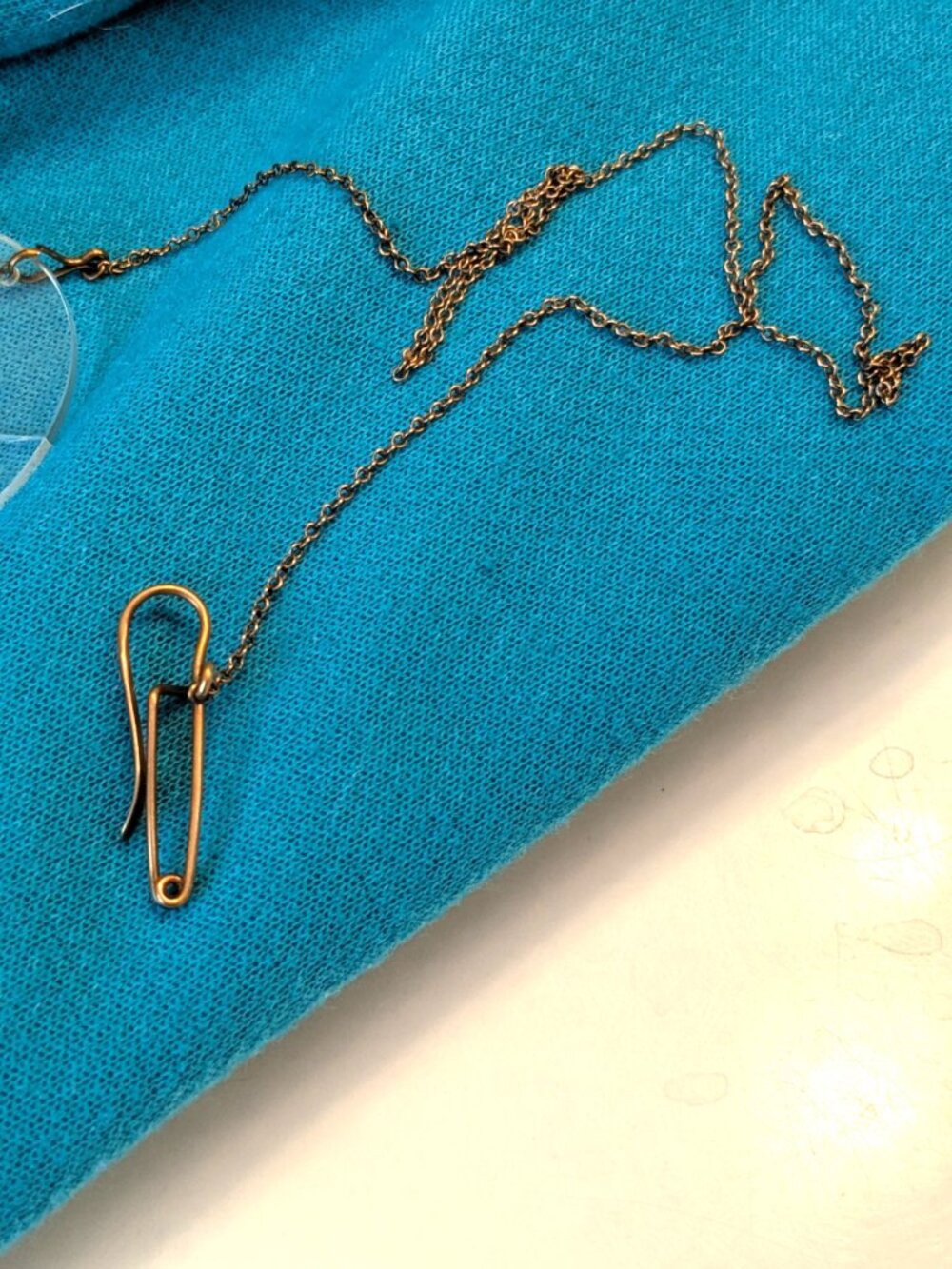 1900s Victorian Gold Filled Pince-Nez Rimless Glasses Chain Clip and Case - Picture 9 of 12